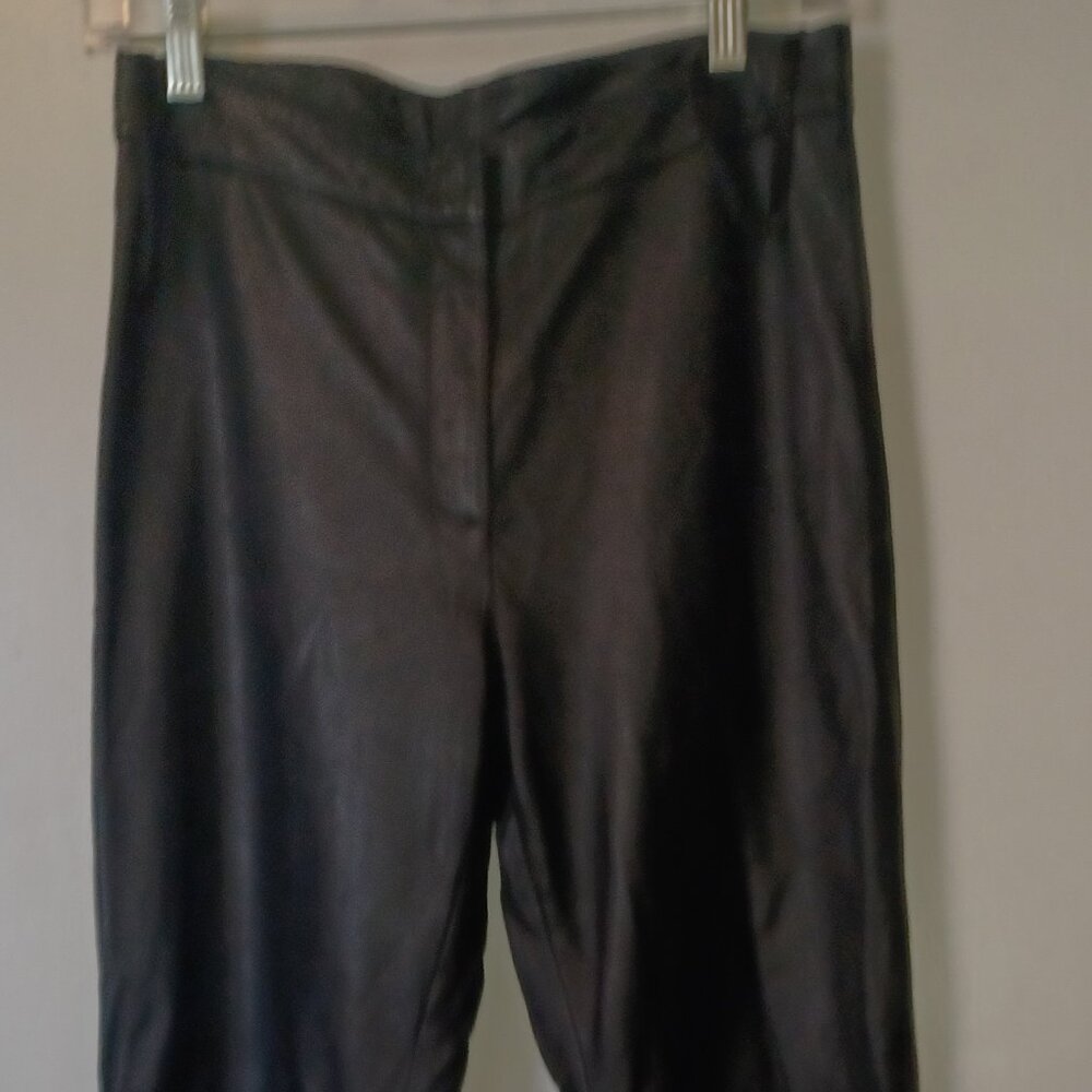 Women's Black Chache Genuine Leather Pants Size 6